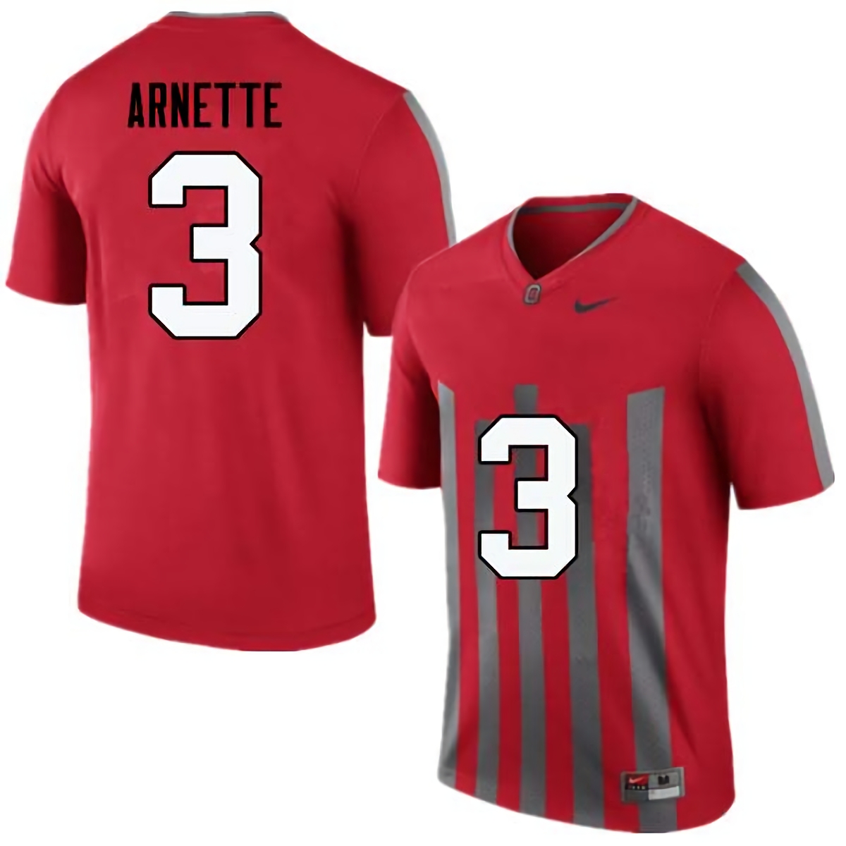 Damon Arnette Ohio State Buckeyes Men's NCAA #3 Nike Throwback Red College Stitched Football Jersey WLH2856MN